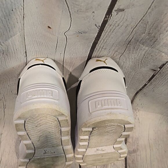 Puma White and Black street platform sneakers size 7 - Picture 6 of 8